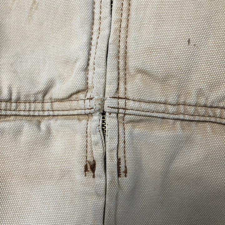 Dickies Active Jacket Type Padded Duck Full Zip Hoodie, Men's Size L cotton Beige type Vintage Second Hand