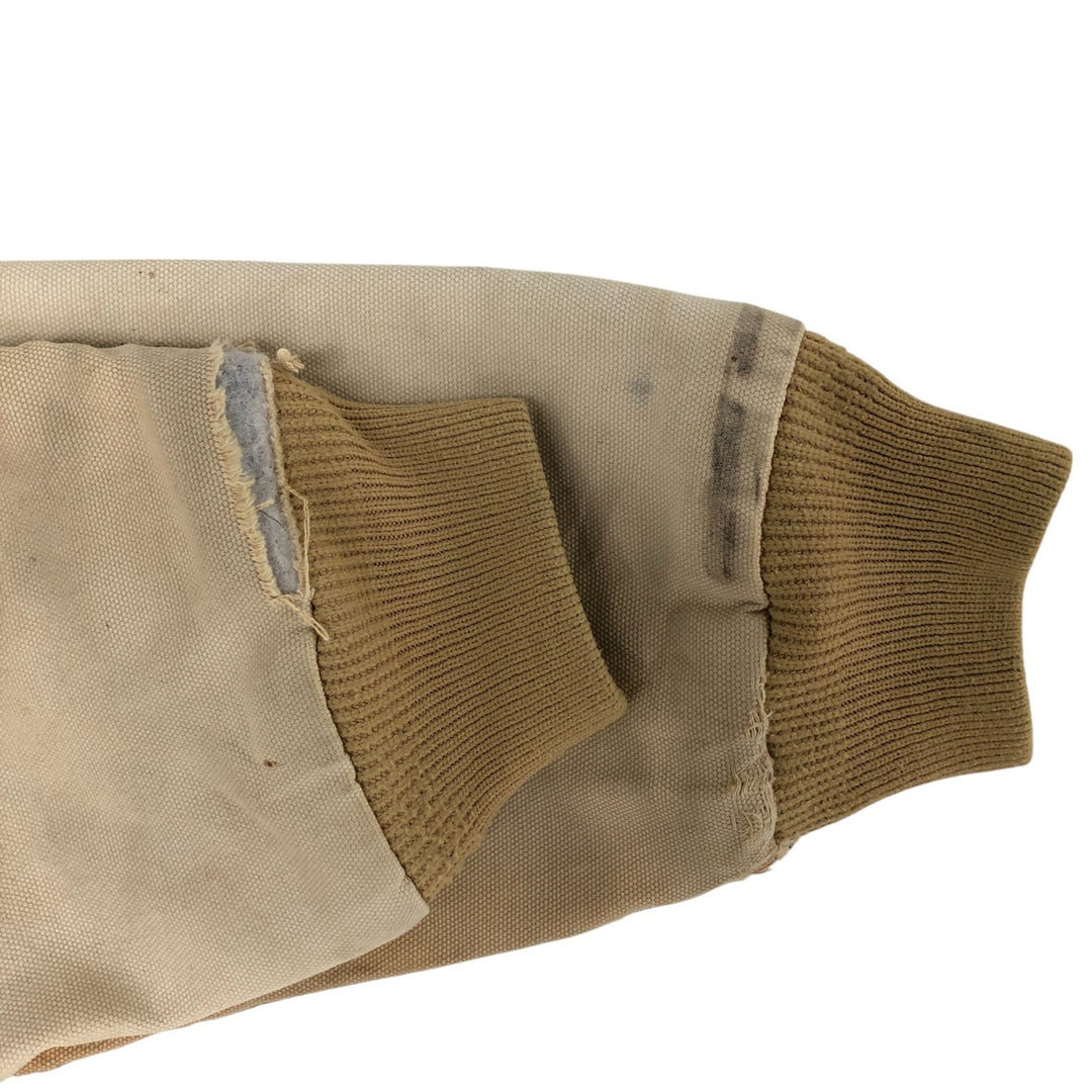 Dickies Active Jacket Type Padded Duck Full Zip Hoodie, Men's Size L cotton Beige type Vintage Second Hand