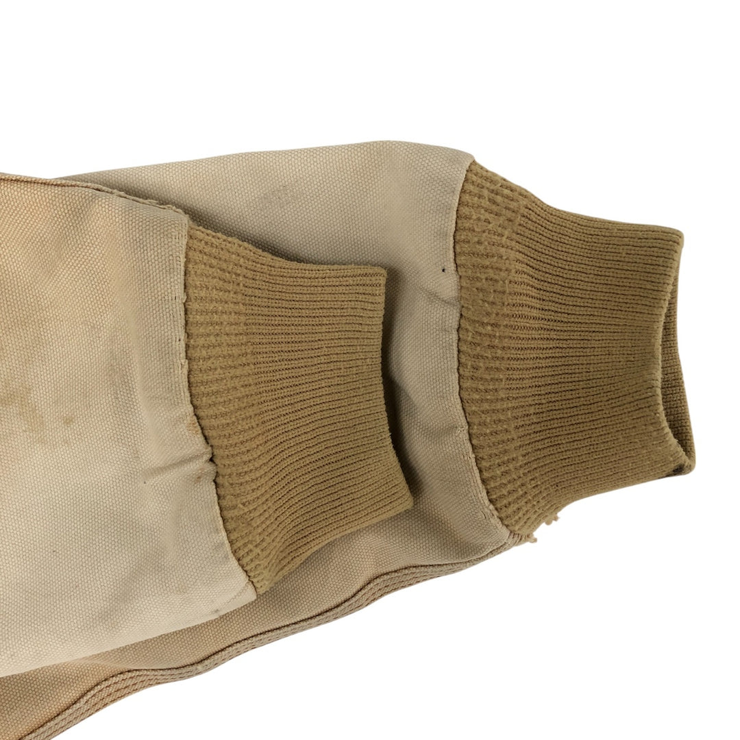 Dickies Active Jacket Type Padded Duck Full Zip Hoodie, Men's Size L cotton Beige type Vintage Second Hand