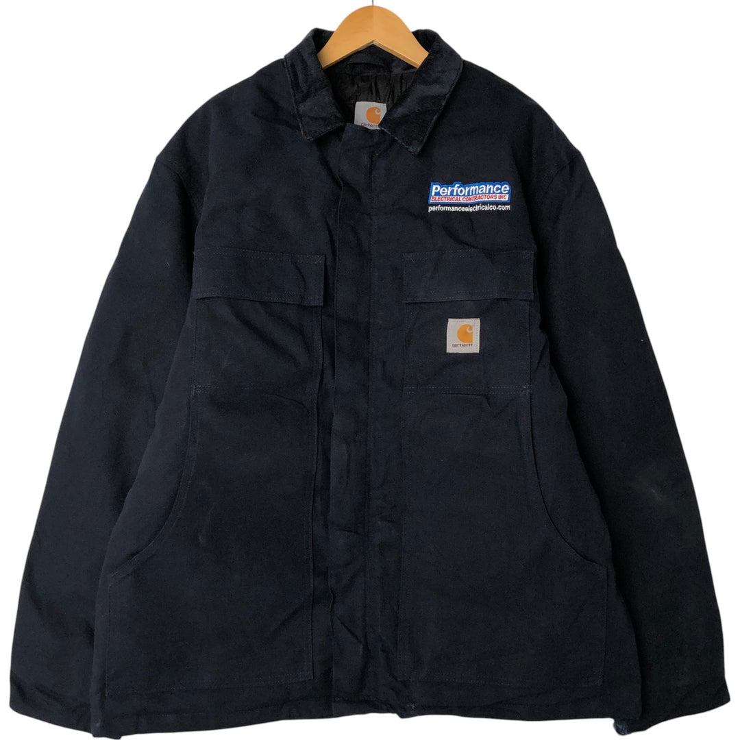 Carhartt Traditional Padded Duck Work Jacket, Men's Size L cotton navy blue type Vintage Second Hand