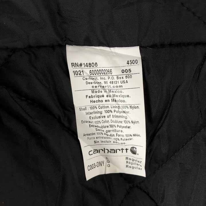 Carhartt Traditional Padded Duck Work Jacket, Men's Size L cotton navy blue type Vintage Second Hand