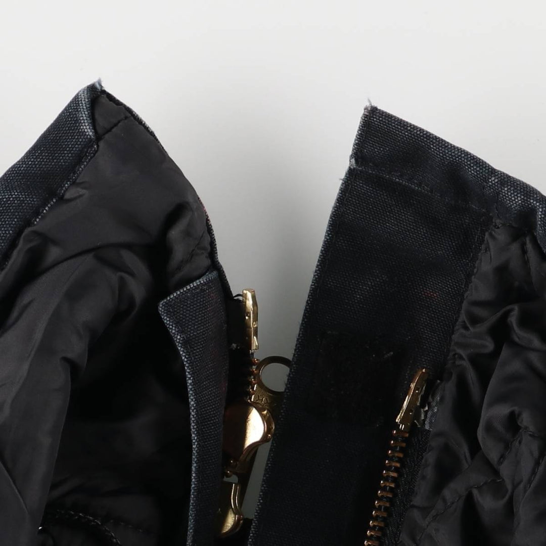 00'S Carhartt Traditional Coat Duck Work Jacket Made in USA Men's L size unclear black type Vintage Second Hand