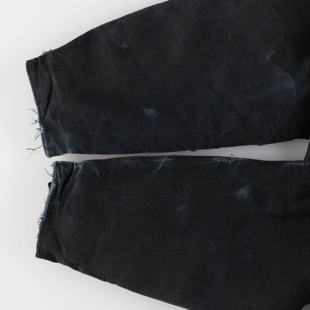 00'S Carhartt Traditional Coat Duck Work Jacket Made in USA Men's L size unclear black type Vintage Second Hand