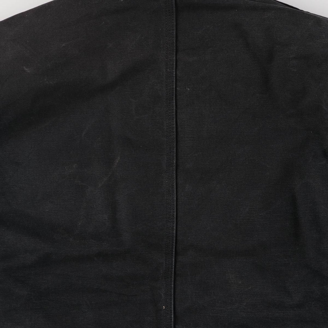 00'S Carhartt Traditional Coat Duck Work Jacket Made in USA Men's L size unclear black type Vintage Second Hand