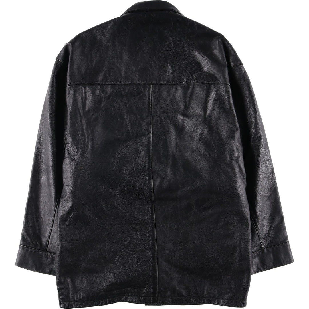 WEST LAKE Casuals Leather Coat, Men's Size M genuine leather black type Vintage Second Hand