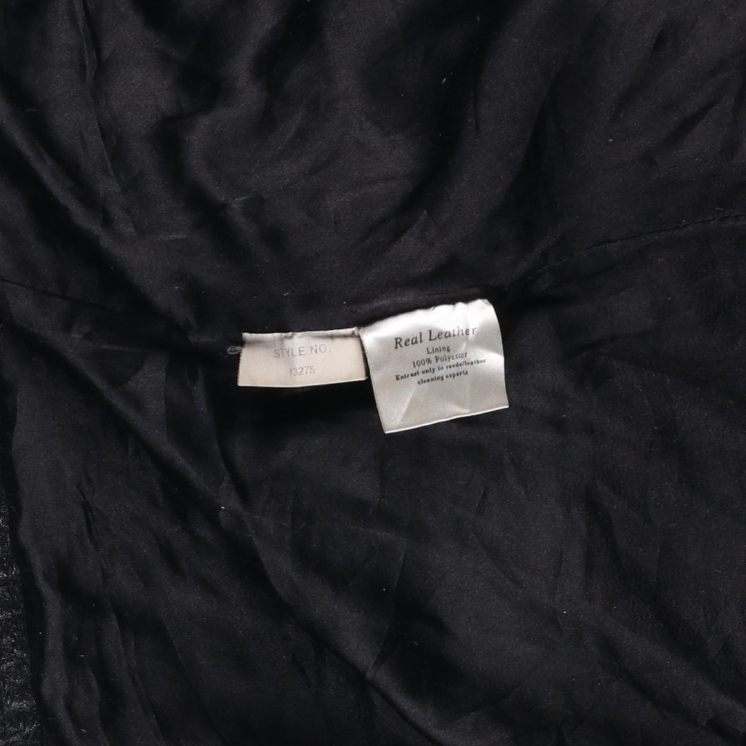 WEST LAKE Casuals Leather Coat, Men's Size M genuine leather black type Vintage Second Hand