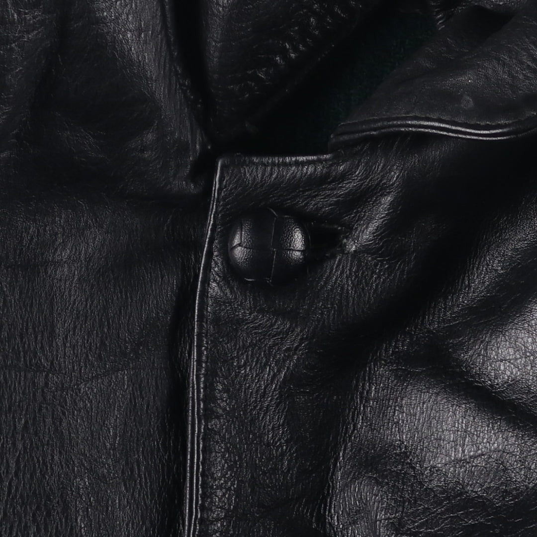 WEST LAKE Casuals Leather Coat, Men's Size M genuine leather black type Vintage Second Hand