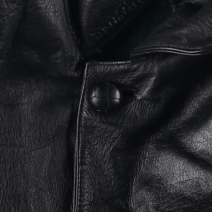 WEST LAKE Casuals Leather Coat, Men's Size M genuine leather black type Vintage Second Hand
