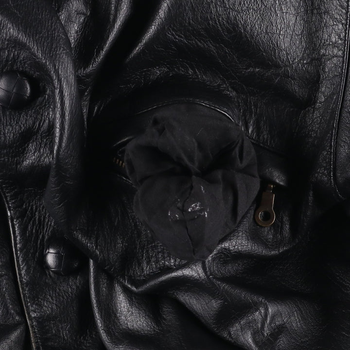 WEST LAKE Casuals Leather Coat, Men's Size M genuine leather black type Vintage Second Hand