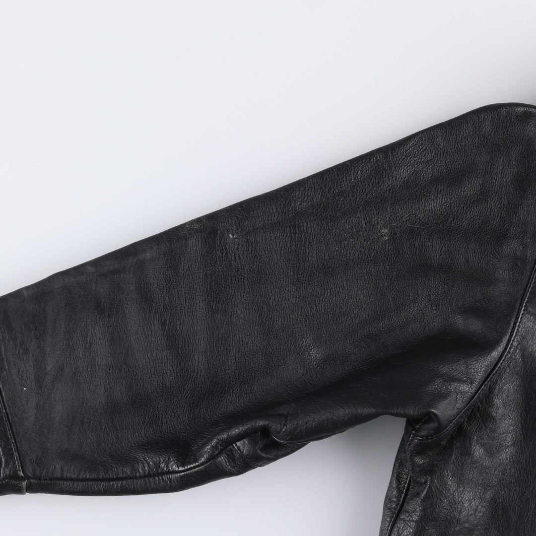 WEST LAKE Casuals Leather Coat, Men's Size M genuine leather black type Vintage Second Hand