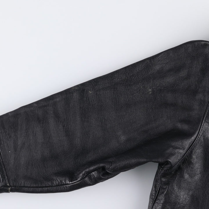 WEST LAKE Casuals Leather Coat, Men's Size M genuine leather black type Vintage Second Hand