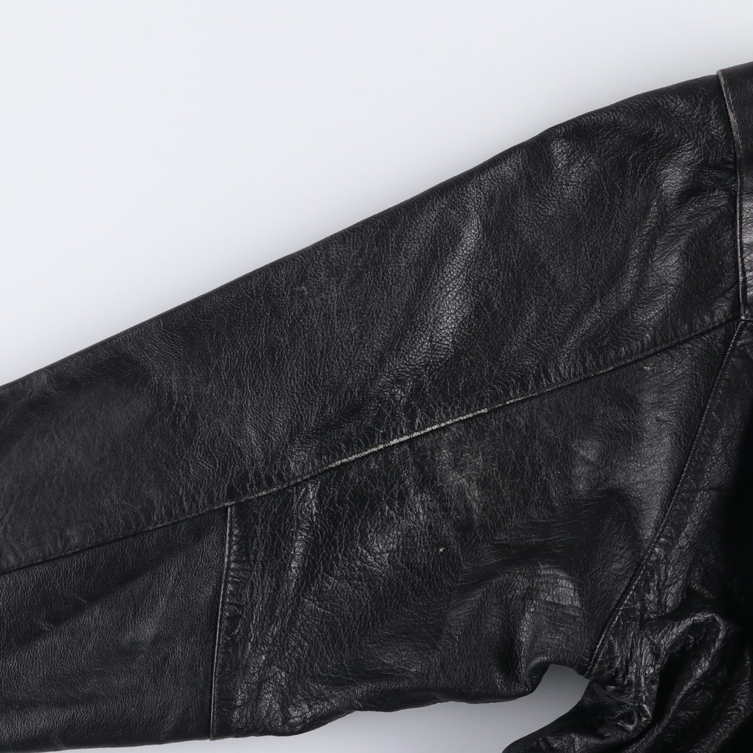 WEST LAKE Casuals Leather Coat, Men's Size M genuine leather black type Vintage Second Hand