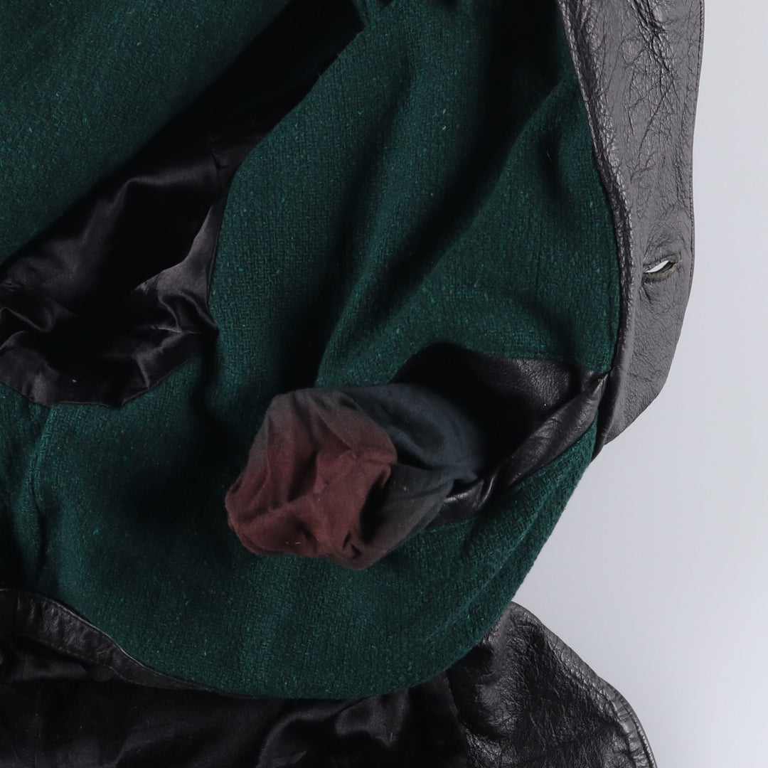 WEST LAKE Casuals Leather Coat, Men's Size M genuine leather black type Vintage Second Hand