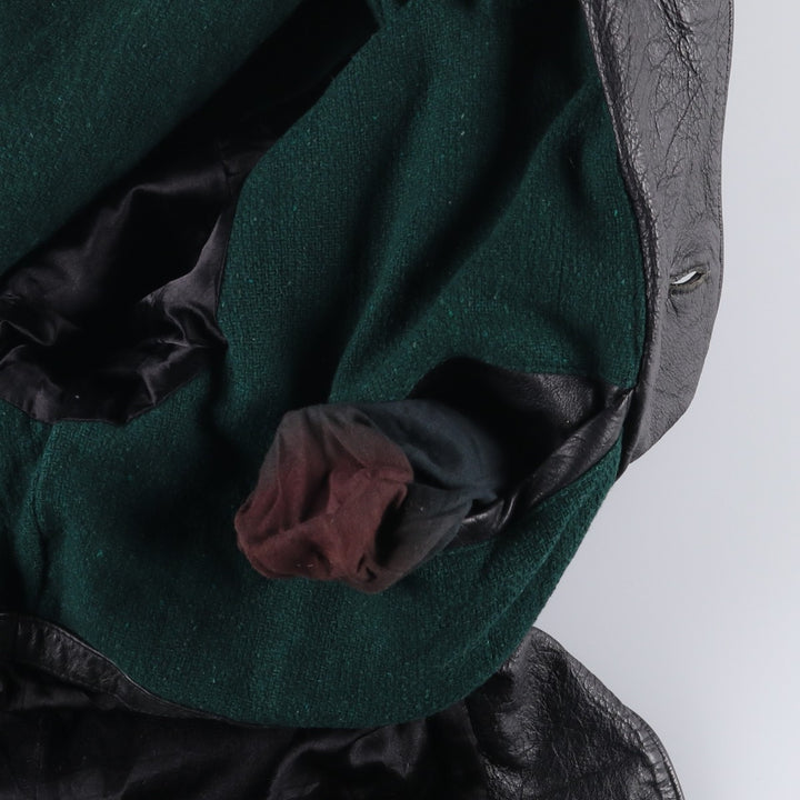 WEST LAKE Casuals Leather Coat, Men's Size M genuine leather black type Vintage Second Hand