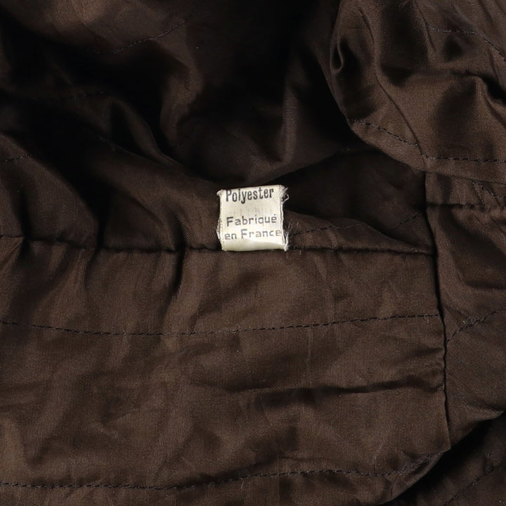 Francesco Rizzi padded leather jacket, made in France, men's size XL genuine leather Beige type Vintage Second Hand