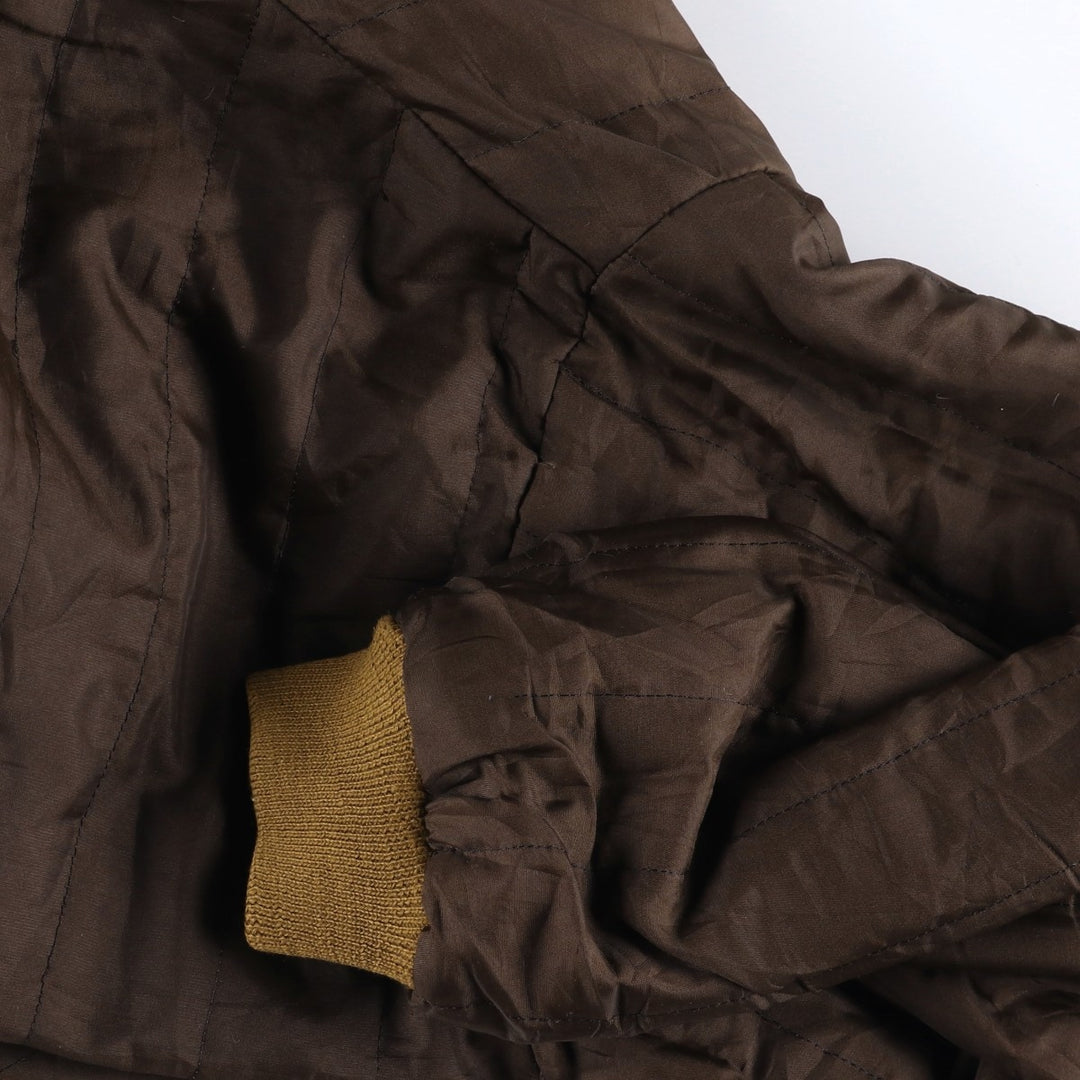 Francesco Rizzi padded leather jacket, made in France, men's size XL genuine leather Beige type Vintage Second Hand