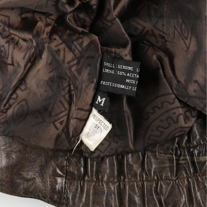 Winlit Padded Leather Blouson, Men's Size M genuine leather brown type Vintage Second Hand