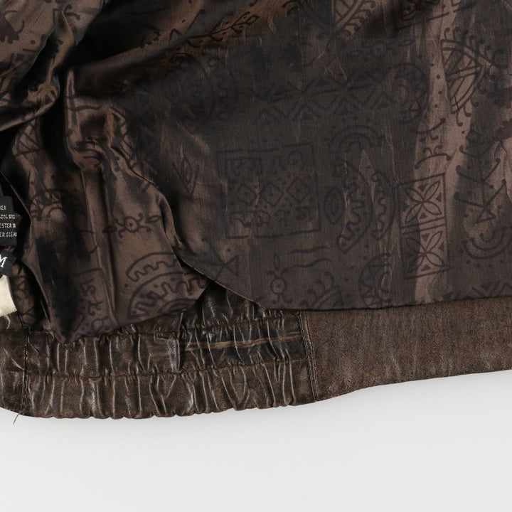 Winlit Padded Leather Blouson, Men's Size M genuine leather brown type Vintage Second Hand