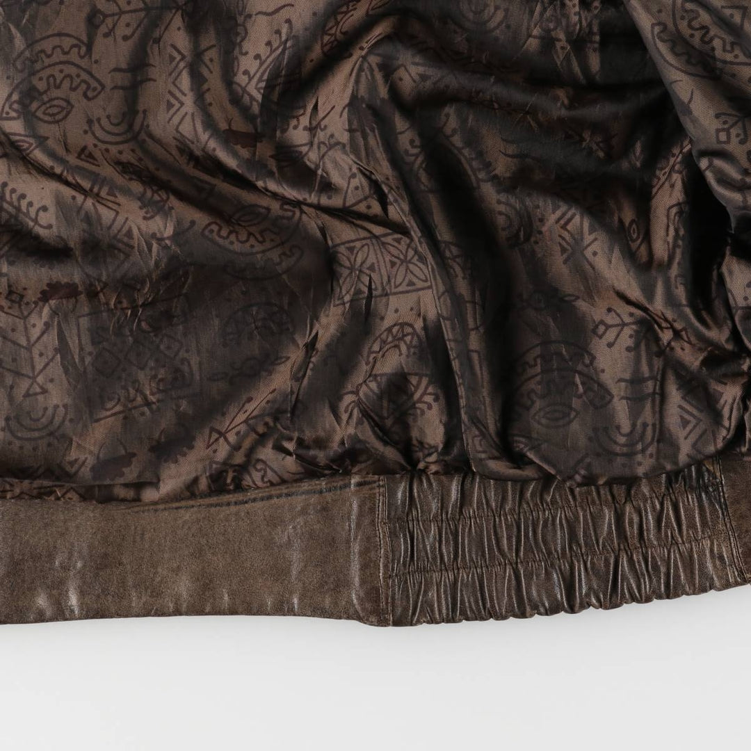 Winlit Padded Leather Blouson, Men's Size M genuine leather brown type Vintage Second Hand