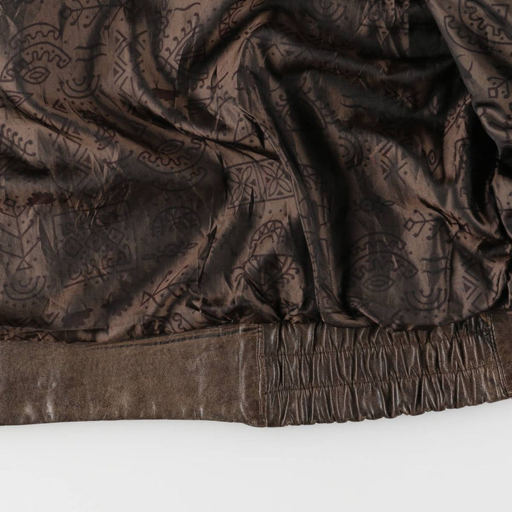 Winlit Padded Leather Blouson, Men's Size M genuine leather brown type Vintage Second Hand