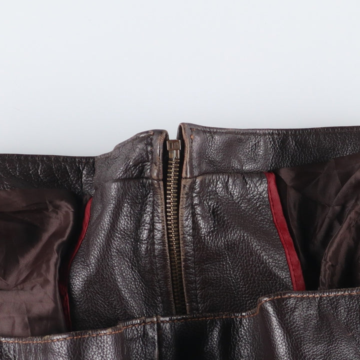 St. John's Bay Padded Swing-Top Leather Blouson, Men's XL genuine leather brown type Vintage Second Hand