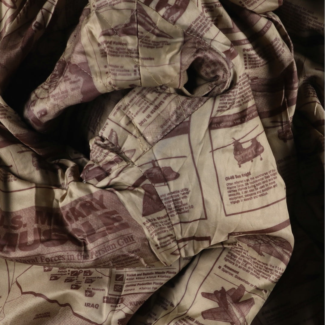 A-2 type padded leather flight jacket, men's size XL genuine leather brown type Vintage Second Hand