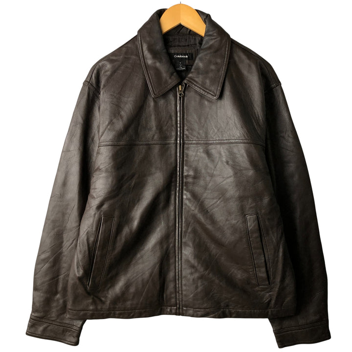 Colebrook Swing Top Padded Leather Blouson, Men's Size M genuine leather brown type Vintage Second Hand