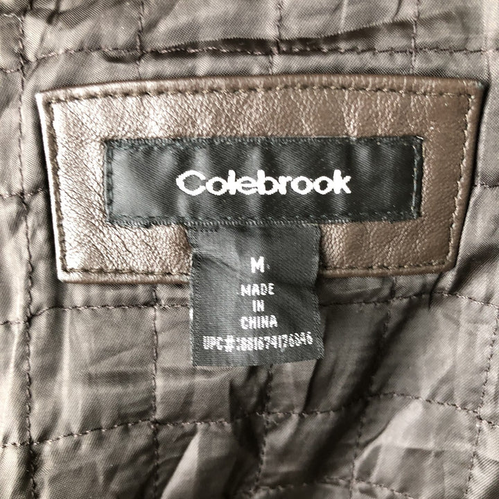 Colebrook Swing Top Padded Leather Blouson, Men's Size M genuine leather brown type Vintage Second Hand
