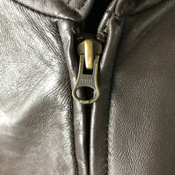 Colebrook Swing Top Padded Leather Blouson, Men's Size M genuine leather brown type Vintage Second Hand