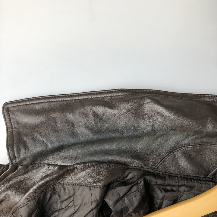 Colebrook Swing Top Padded Leather Blouson, Men's Size M genuine leather brown type Vintage Second Hand