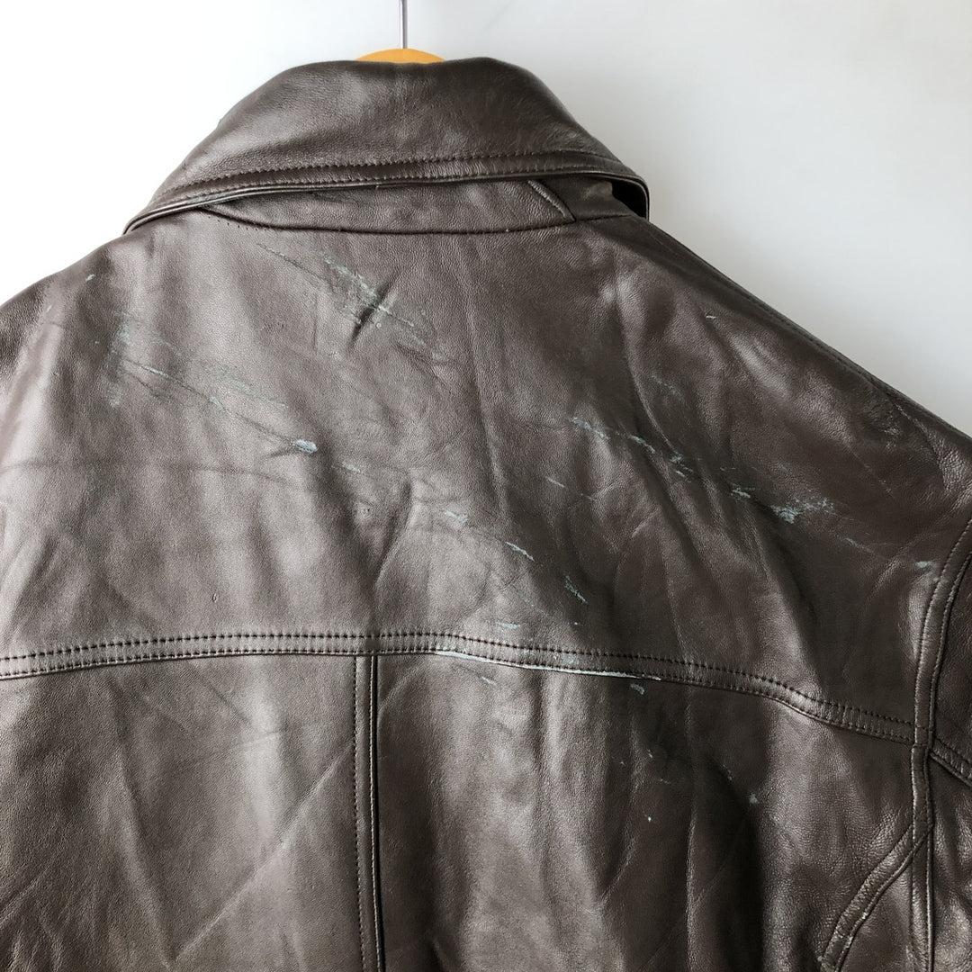 Colebrook Swing Top Padded Leather Blouson, Men's Size M genuine leather brown type Vintage Second Hand
