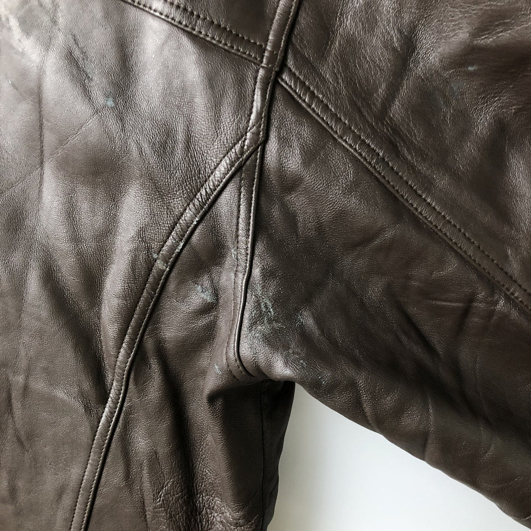 Colebrook Swing Top Padded Leather Blouson, Men's Size M genuine leather brown type Vintage Second Hand