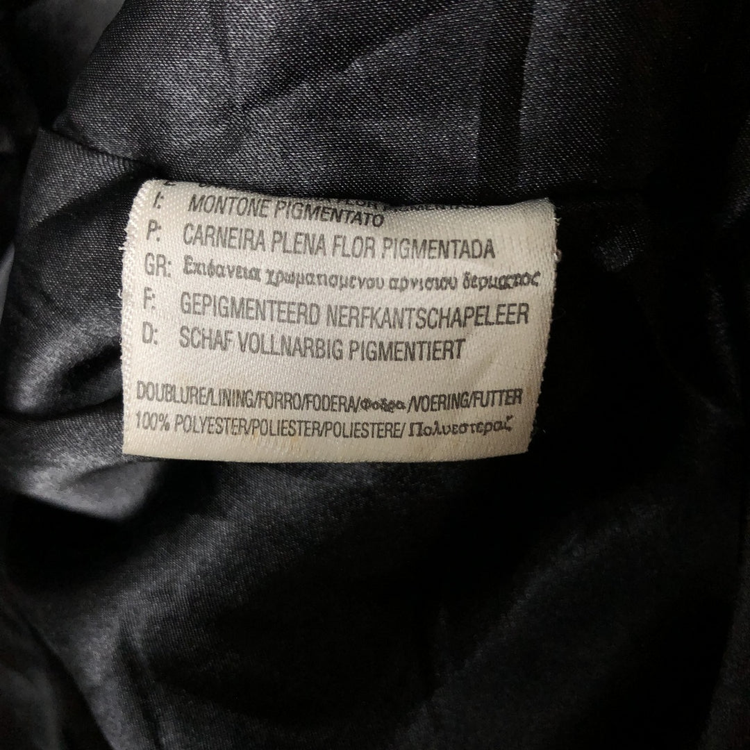 Fleur.de.peau Men's Vintage Padded Leather Jacket, Size L genuine leather black type Vintage Second Hand