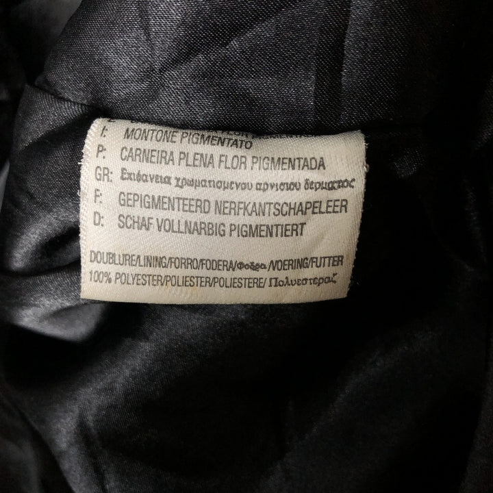 Fleur.de.peau Men's Vintage Padded Leather Jacket, Size L genuine leather black type Vintage Second Hand