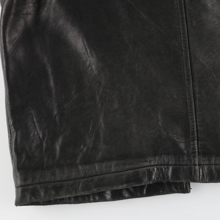 NAUTICA Swing Top Padded Leather Blouson, Men's Size L genuine leather black type Vintage Second Hand