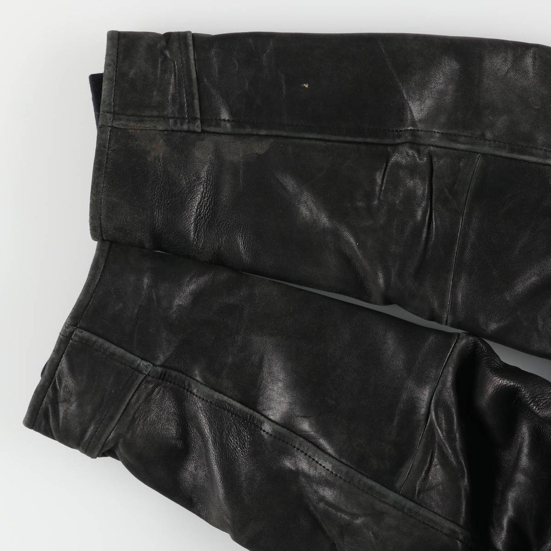 NAUTICA Swing Top Padded Leather Blouson, Men's Size L genuine leather black type Vintage Second Hand