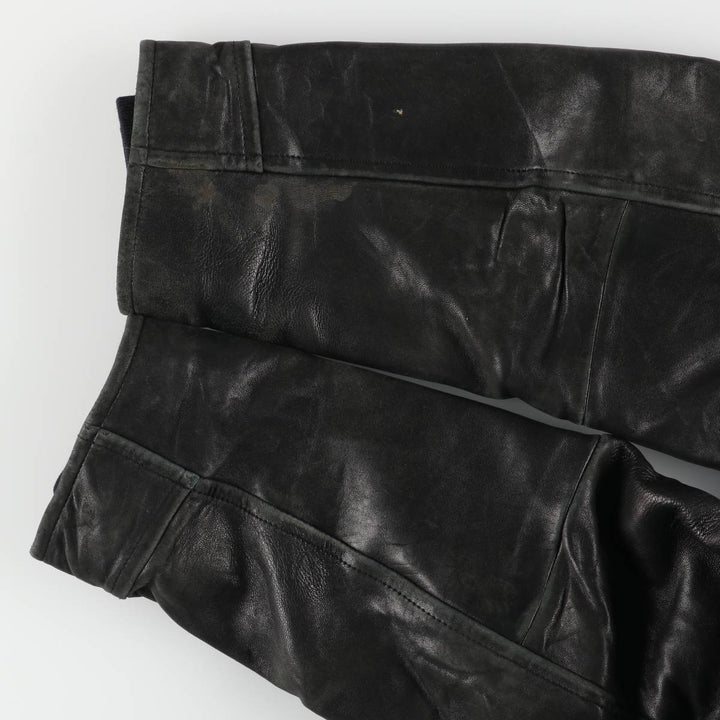 NAUTICA Swing Top Padded Leather Blouson, Men's Size L genuine leather black type Vintage Second Hand