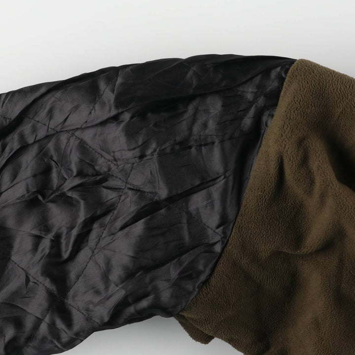 NAUTICA Swing Top Padded Leather Blouson, Men's Size L genuine leather black type Vintage Second Hand