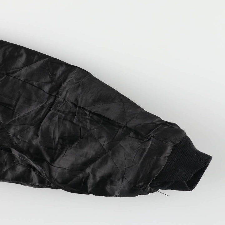 NAUTICA Swing Top Padded Leather Blouson, Men's Size L genuine leather black type Vintage Second Hand