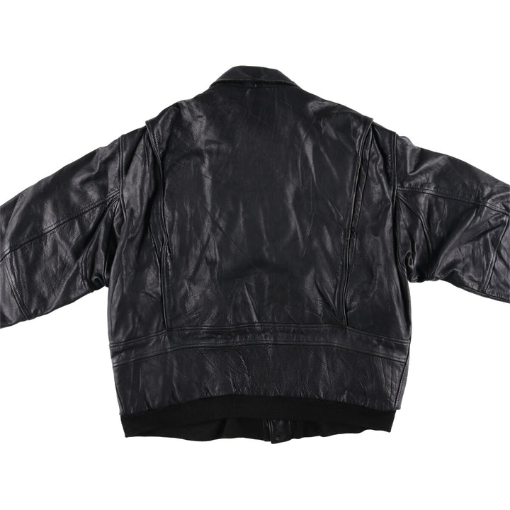 Konely Cuir A-2 Leather Flight Jacket, Men's Size L unclear black type Vintage Second Hand