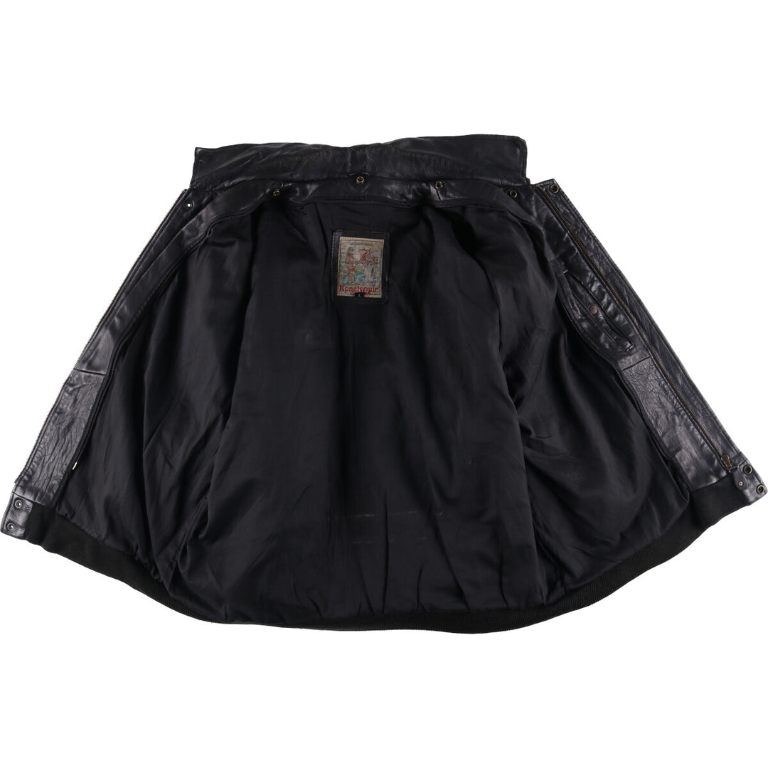 Konely Cuir A-2 Leather Flight Jacket, Men's Size L unclear black type Vintage Second Hand