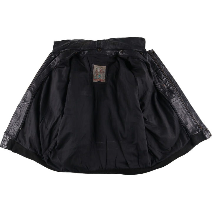 Konely Cuir A-2 Leather Flight Jacket, Men's Size L unclear black type Vintage Second Hand