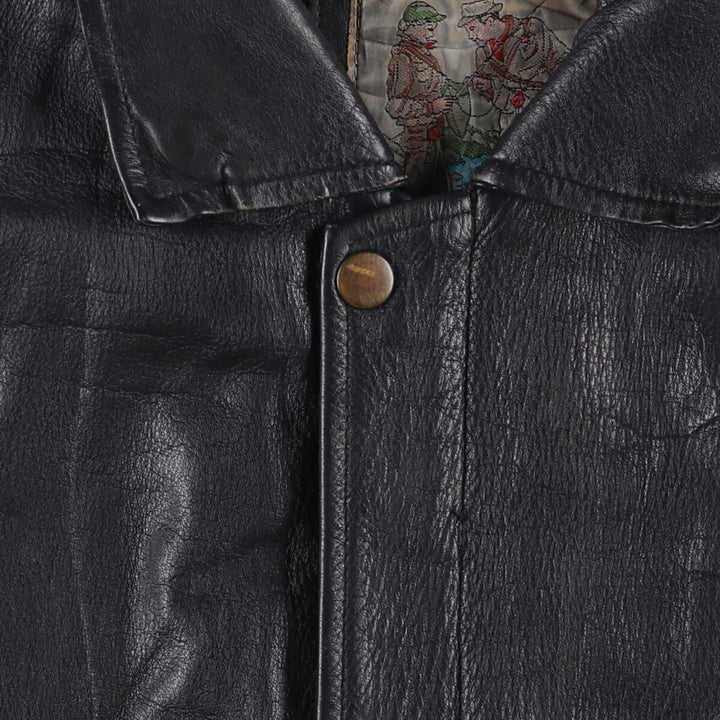 Konely Cuir A-2 Leather Flight Jacket, Men's Size L unclear black type Vintage Second Hand