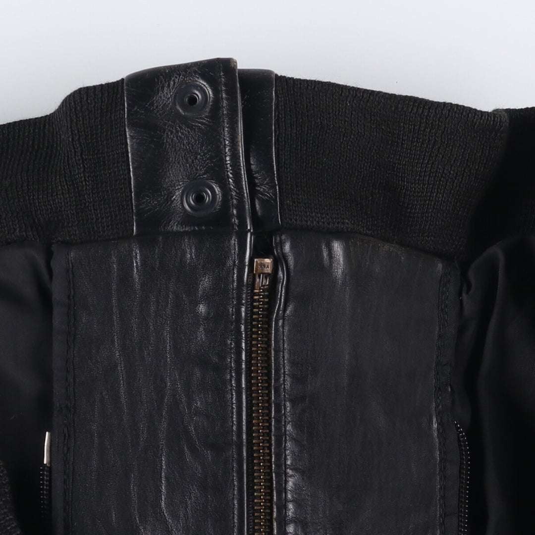 Konely Cuir A-2 Leather Flight Jacket, Men's Size L unclear black type Vintage Second Hand