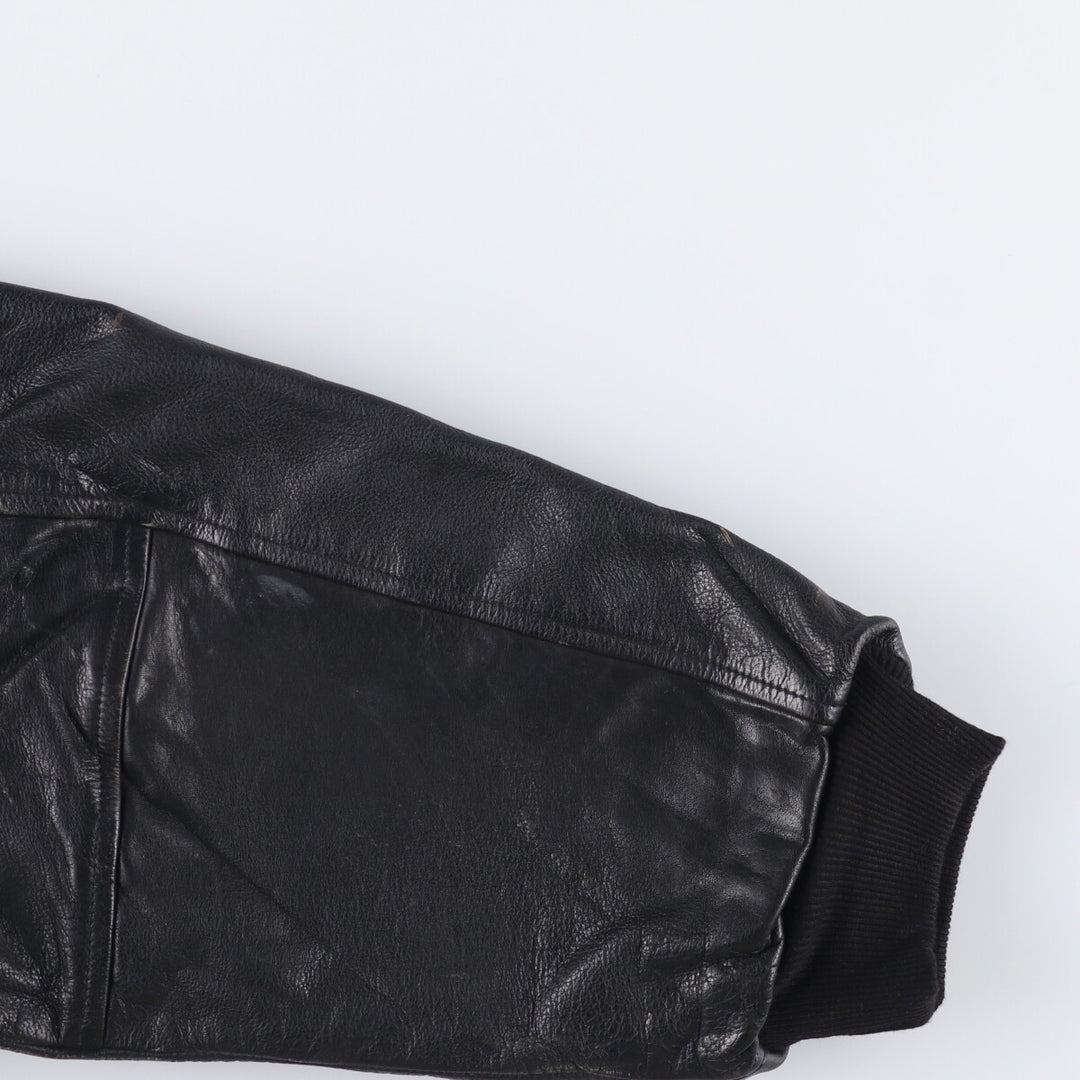 Konely Cuir A-2 Leather Flight Jacket, Men's Size L unclear black type Vintage Second Hand