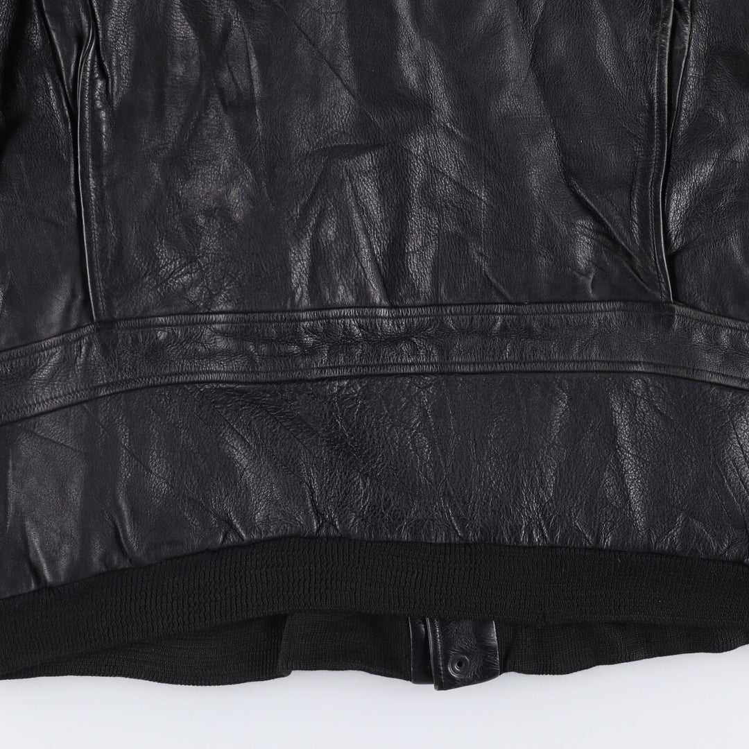 Konely Cuir A-2 Leather Flight Jacket, Men's Size L unclear black type Vintage Second Hand