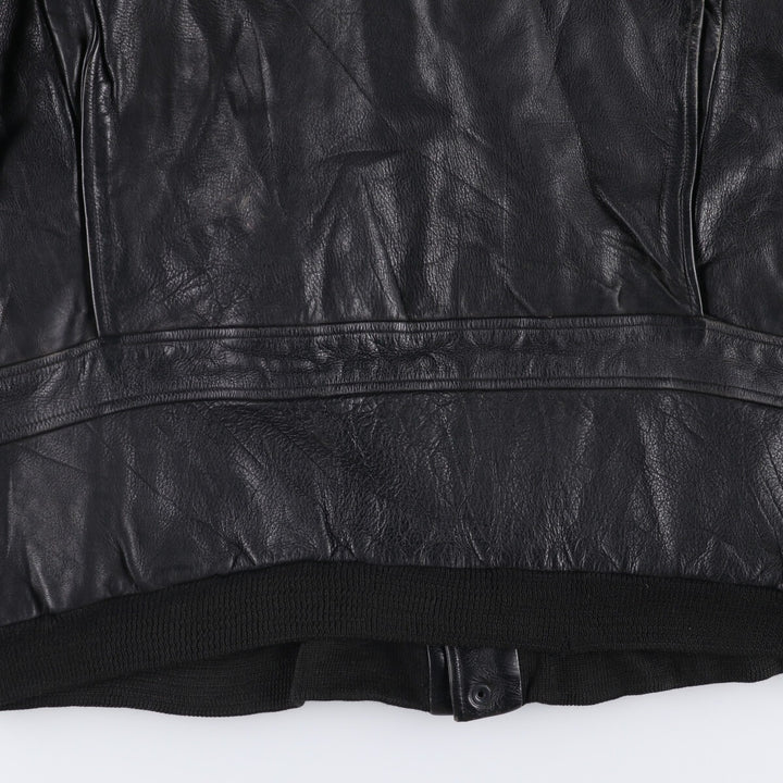 Konely Cuir A-2 Leather Flight Jacket, Men's Size L unclear black type Vintage Second Hand