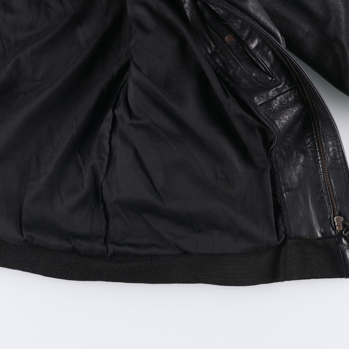 Konely Cuir A-2 Leather Flight Jacket, Men's Size L unclear black type Vintage Second Hand