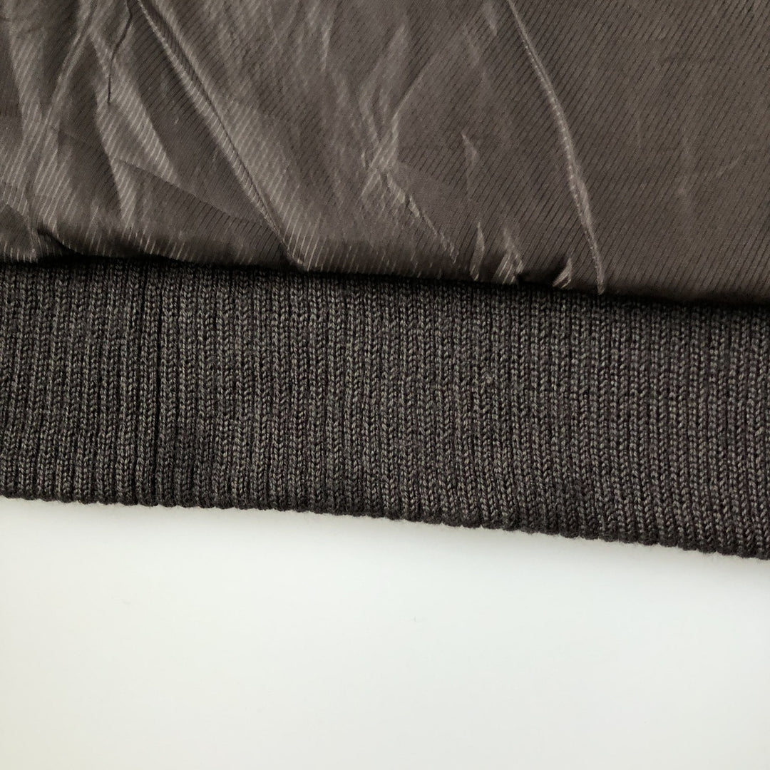 QUEBRAMAR padded leather jacket, men's size M genuine leather brown type Vintage Second Hand