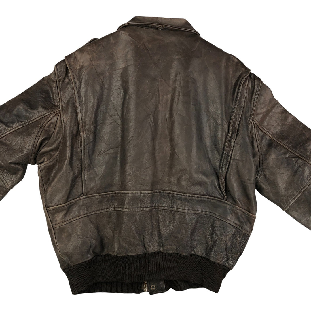 A-2 type leather flight jacket, men's size L unclear brown type Vintage Second Hand